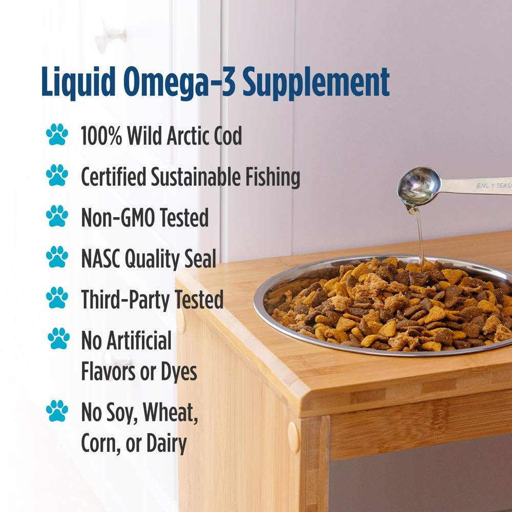 Nordic Naturals Pet Cod Liver Oil, Unflavored - 16 oz - 1048 mg Omega-3 Per Teaspoon - Fish Oil for Dogs with EPA & DHA - Promotes Skin, Coat, & Immune Health Nordic NaturalsBuy Supplements Australia