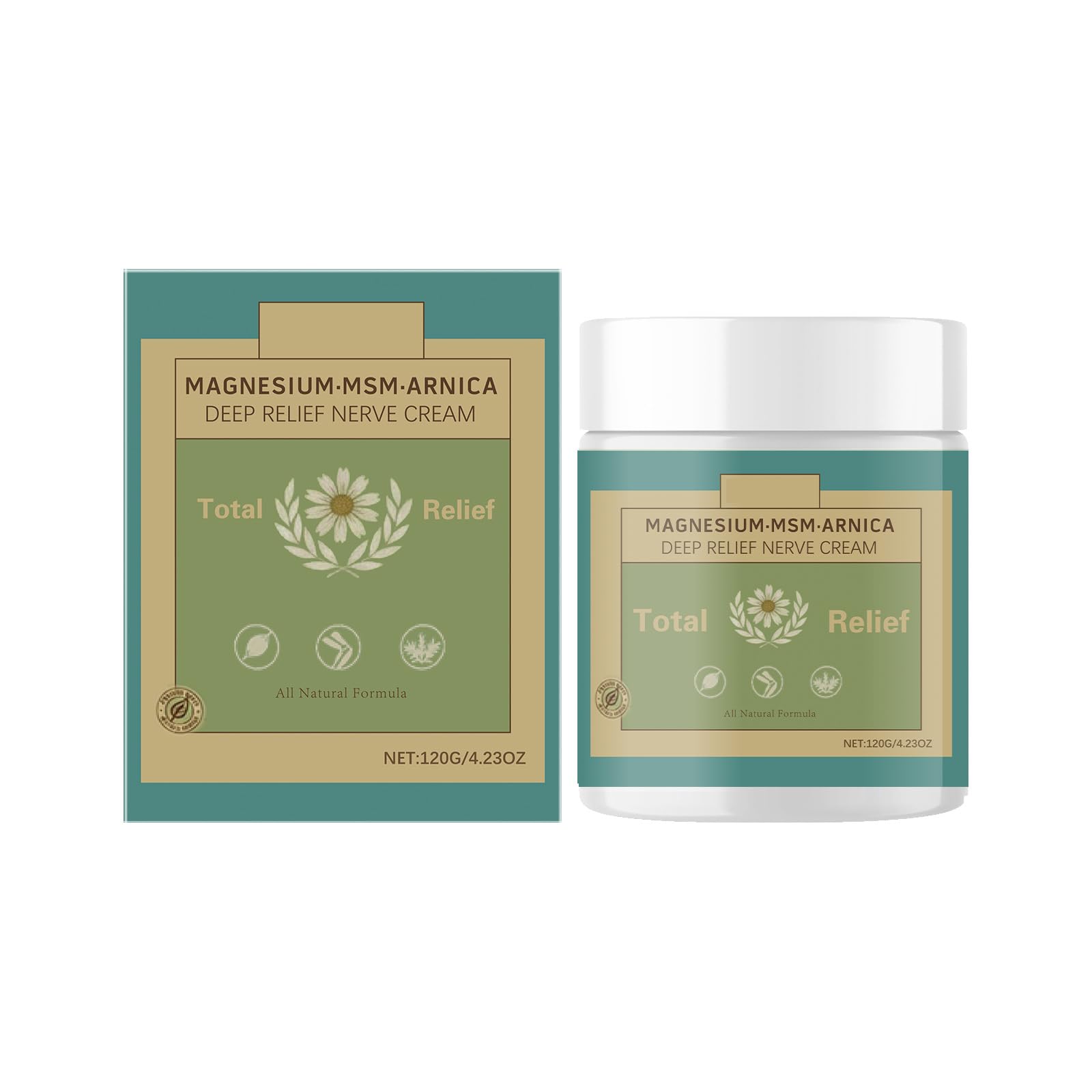 HANGWON Total Relief Magnesium Soothing Cream Advanced nerve Comfort with Arnica, Menthol, MSM,Fast-Absorbing for Relief Joint, Feet, Hands, Legs, Muscles, and Waist, Natural Ingredient -4floz/114g HANGWONBuy Supplements Australia