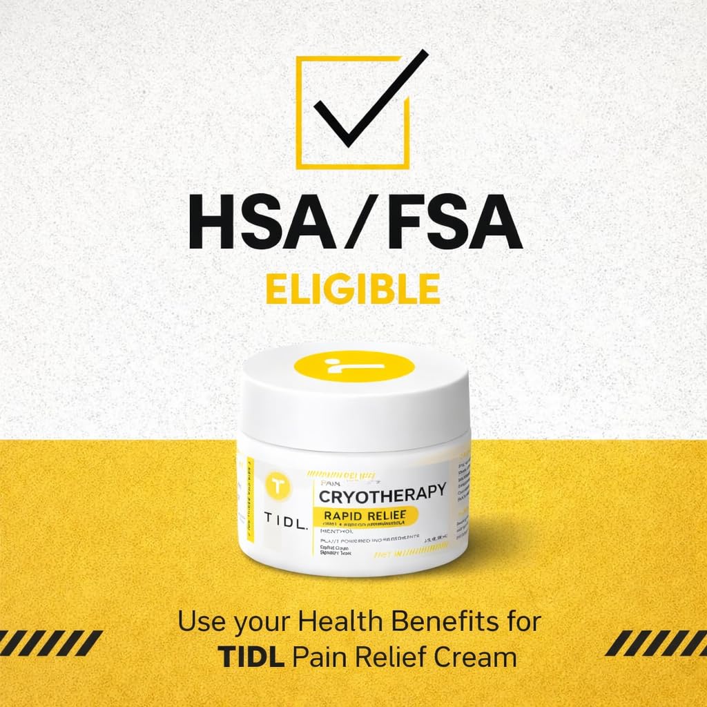 TIDL Cryotherapy Pain Relief Cream, 3 Oz, Targeted Neck Pain, Joint & Muscle Pain Relief with Organic, Plant-Based Menthol, Instant Cooling for Sport & Post Workout Full Body Recovery TIDLBuy Supplements Australia