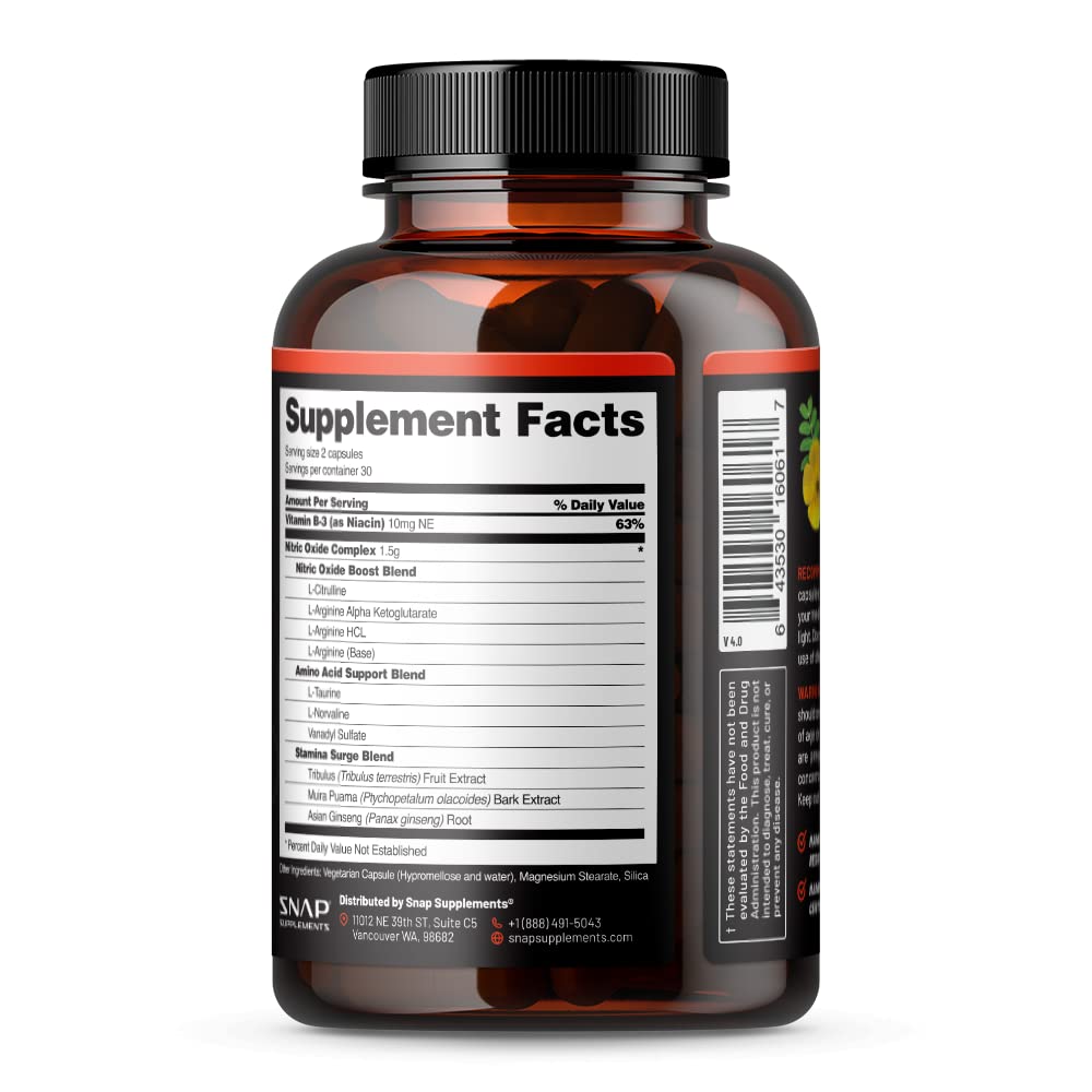 Snap Supplements Nitric Oxide Booster, Nitric Oxide Supplement for Blood Circulation Snap SupplementsBuy Supplements Australia