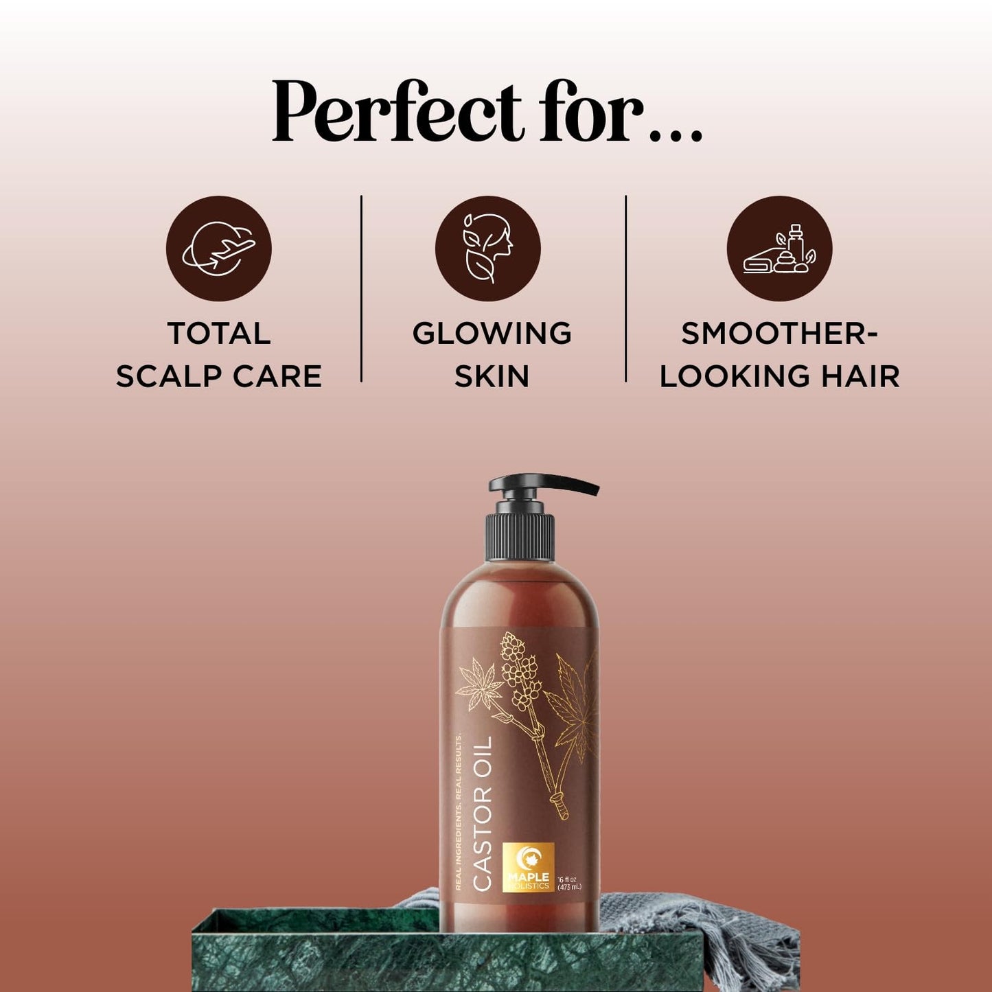Pure Castor Oil for Body & Skin Care Great for Wraps & Compresses - Castor Oil for Hair Skin Maple HolisticsBuy Supplements Australia