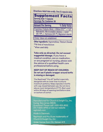 Rephresh Pro-B Probiotic Feminine Supplement Capsules 30 Ea (pack of 2) image may vary RephreshBuy Supplements Australia