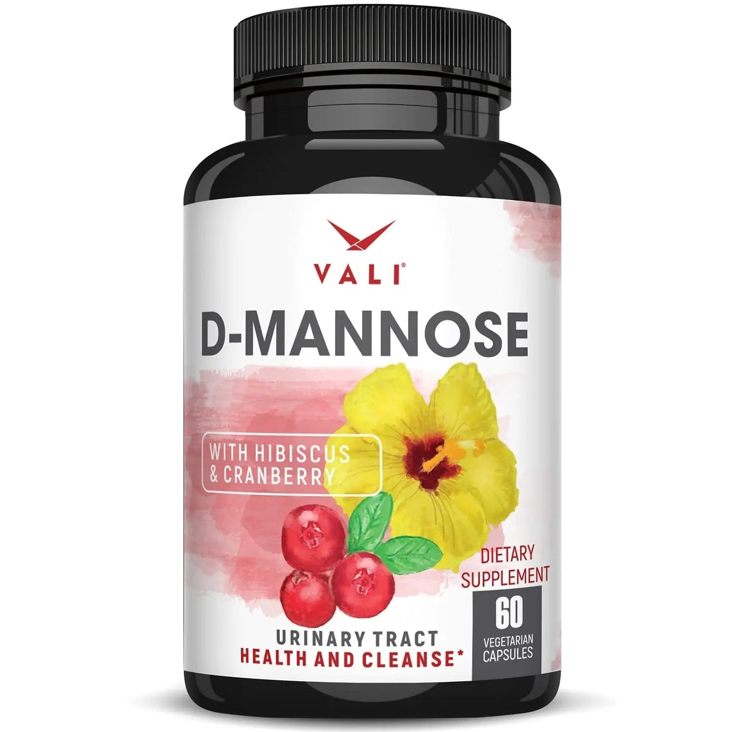 VALI D-Mannose 1000mg Urinary Tract Health Formula. Organic Cranberry Fruit Powder & Hibiscus. Healthy Bladder, Natural Cleanse, Fast Detox Flush, Herbal UT Function Support Pills. 60 Veggie Capsules VALIBuy Supplements Australia