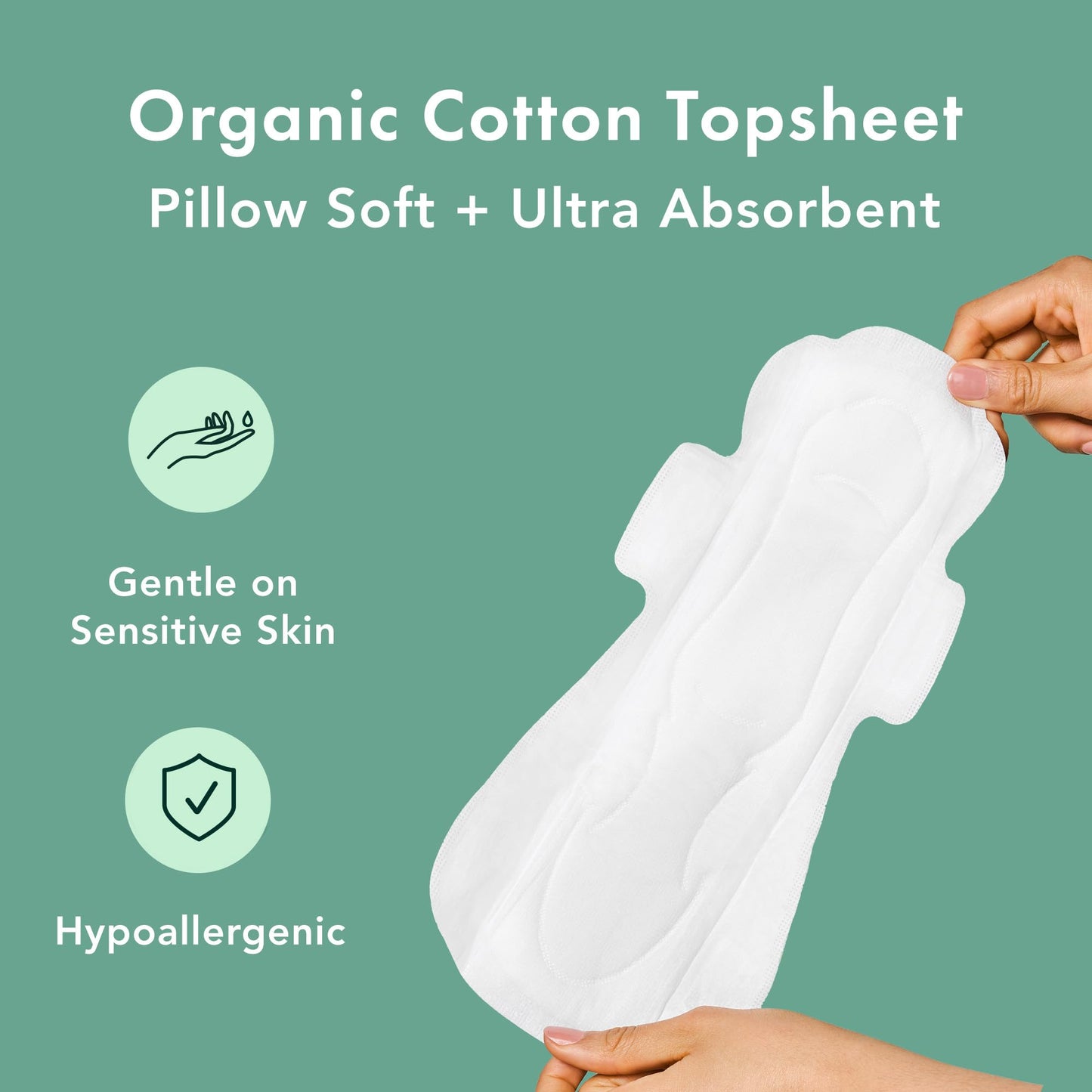 Rael Pads for Women, Organic Cotton Cover - Period Pads with Wings, Sanitary Napkins, Heavy RaelBuy Supplements Australia