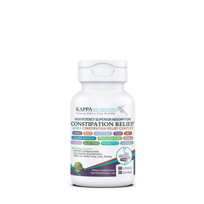 KAPPA NUTRITION Constipation Relief Supplement – Gentle Colon Cleanse for Regularity & Gut Health – Non-Habit Forming Formula with Fiber, Herbs & Probiotics – Non-GMO, 60 Capsules KAPPA NUTRITIONBuy Supplements Australia
