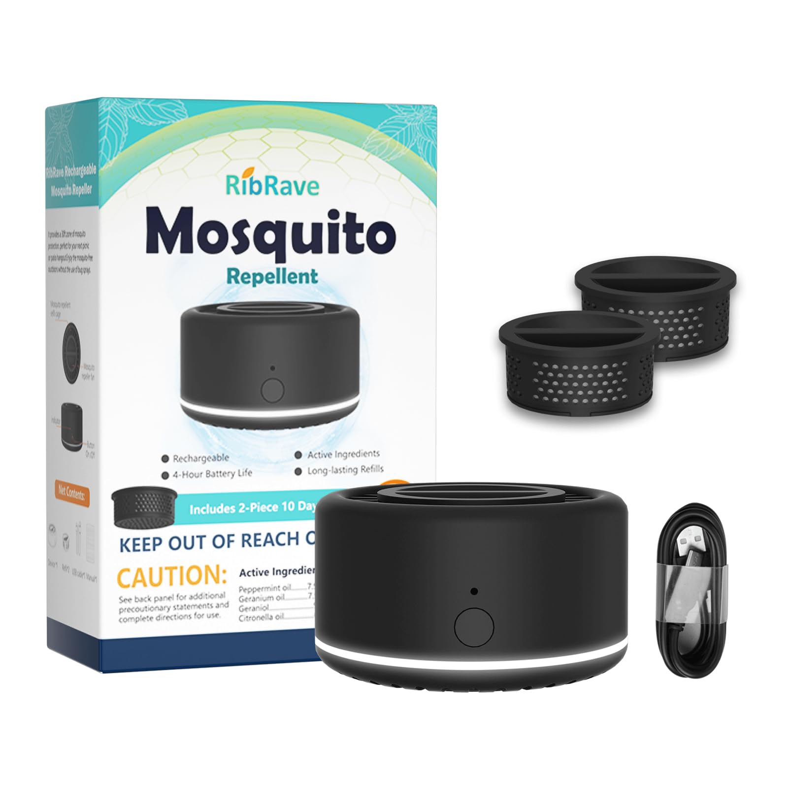 Rechargeable Mosquito Repeller Outdoor Patio Bug Insect Repellent Indoor RibRaveBuy Supplements Australia