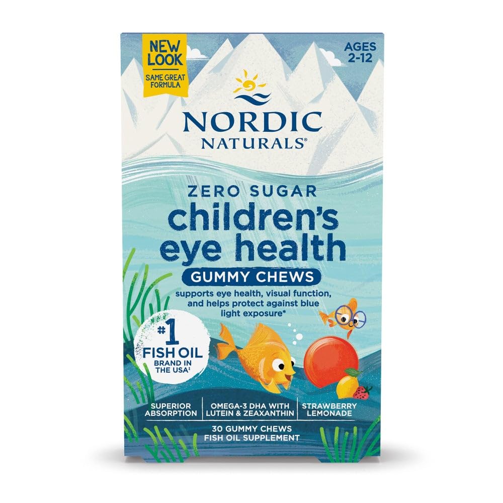 Nordic Naturals Children’s Eye Health Gummies, Strawberry Lemonade - 30 Gummies for Kids - 484 mg Total Omega-3s DHA, Lutein & Zeaxanthin - Brain Health, Antioxidant Support, Non-GMO - 30 Servings Nordic NaturalsBuy Supplements Australia