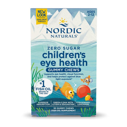 Nordic Naturals Children’s Eye Health Gummies, Strawberry Lemonade - 30 Gummies for Kids - 484 mg Total Omega-3s DHA, Lutein & Zeaxanthin - Brain Health, Antioxidant Support, Non-GMO - 30 Servings Nordic NaturalsBuy Supplements Australia