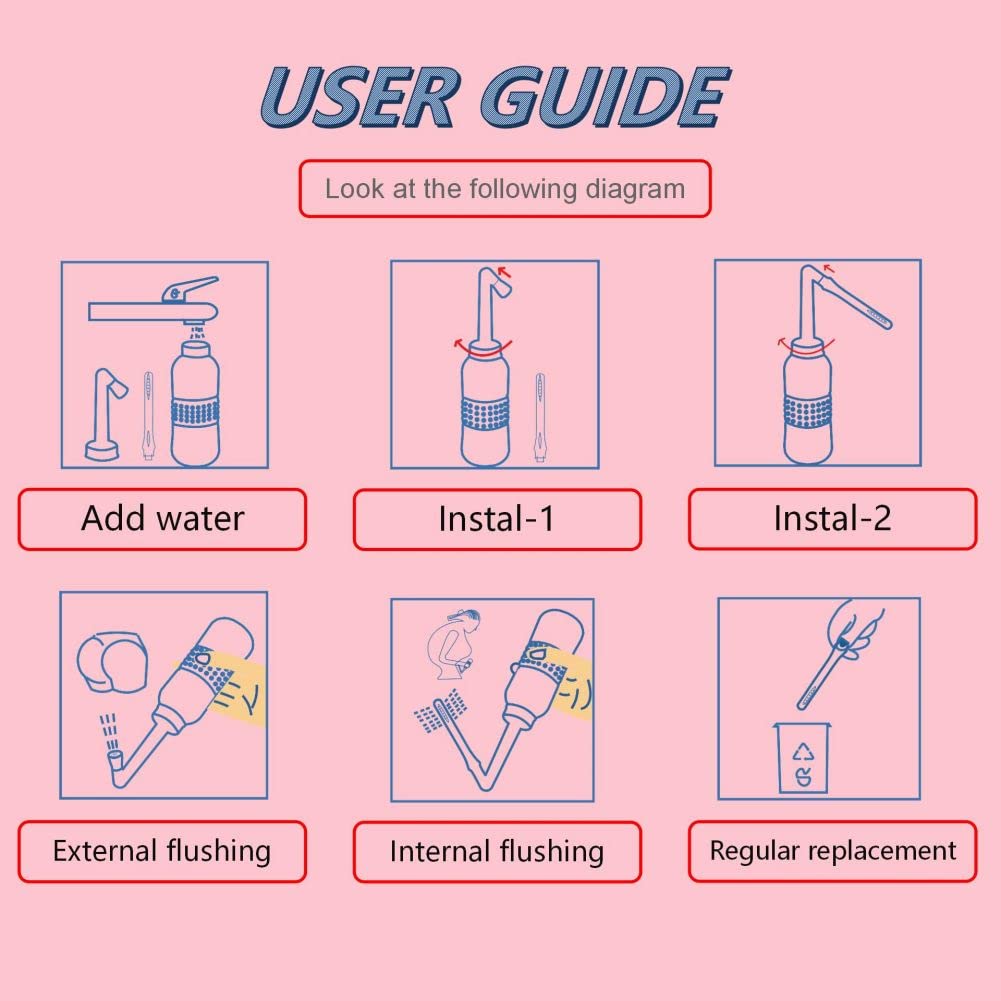 2-in-1 Douche Bottle for Women Vaginal Cleansing System + Portable Bidet Travel Bidet Bottle AQUAMASTERBuy Supplements Australia