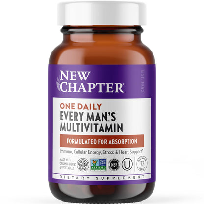 New Chapter Men’s Multivitamin, B6, Extra B12, D3, Vitamin C & Zinc, Immune, Heart, Cellular Energy, and Brain Health New ChapterBuy Supplements Australia