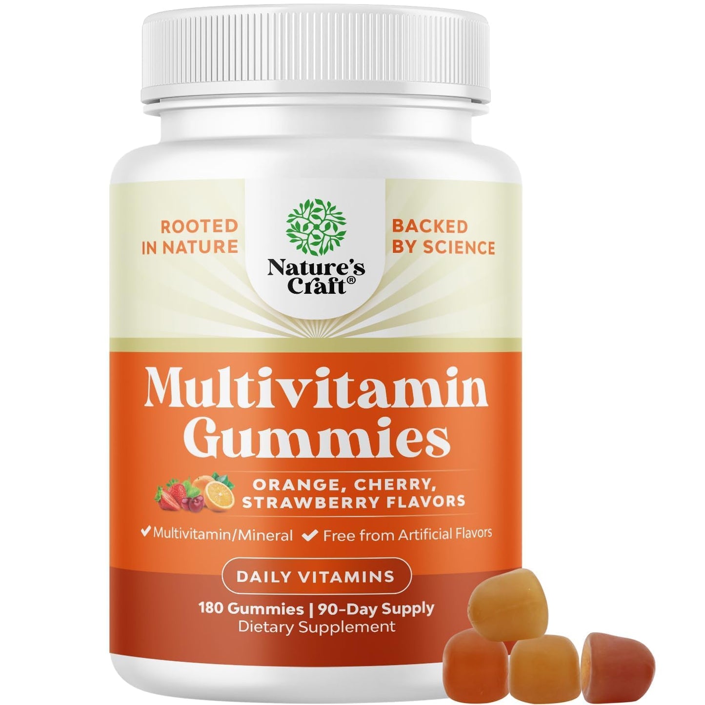 Potent Daily Multivitamin Gummies for Adults - Wellness Blend of Vitamin D A C E B12 Zinc and Biotin - Adult Vitamin Gummy for Energy and Immune Health Natures CraftBuy Supplements Australia