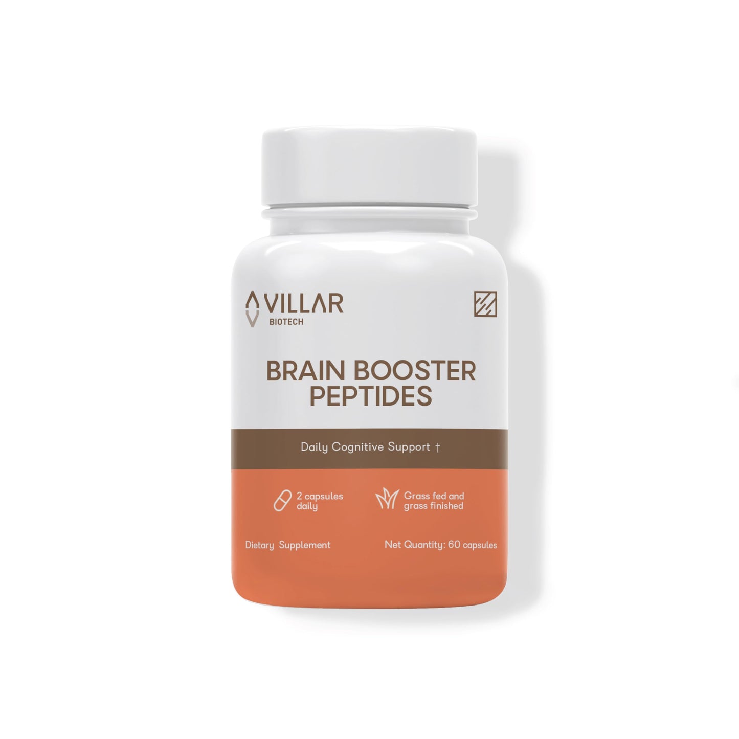 Nootropic Brain Supplement – Grass-Fed Bovine Brain Peptides for Focus, Memory & Mental Clarity – Ancestral Cognitive Support – Argentine Pasture-Raised, Non-GMO – 60 Capsules VILLAR BIOTECHBuy Supplements Australia