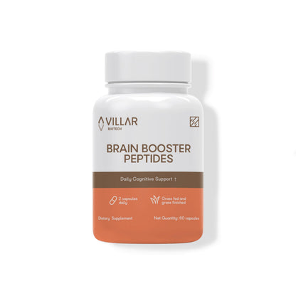 Nootropic Brain Supplement – Grass-Fed Bovine Brain Peptides for Focus, Memory & Mental Clarity – Ancestral Cognitive Support – Argentine Pasture-Raised, Non-GMO – 60 Capsules VILLAR BIOTECHBuy Supplements Australia