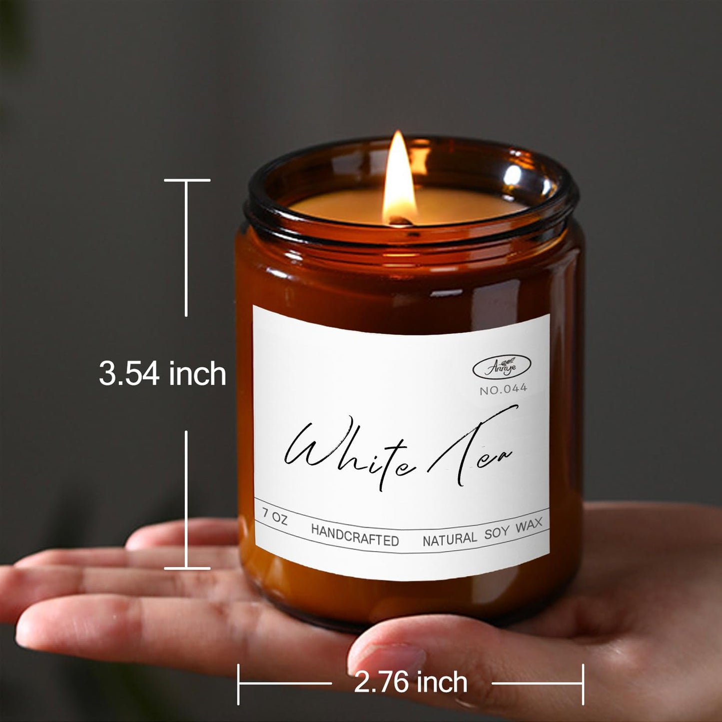 Annye White Tea Scented Candles, Organic Soy Candle for Home Scented, Hand-Poured Jar Candle AnnyeBuy Supplements Australia