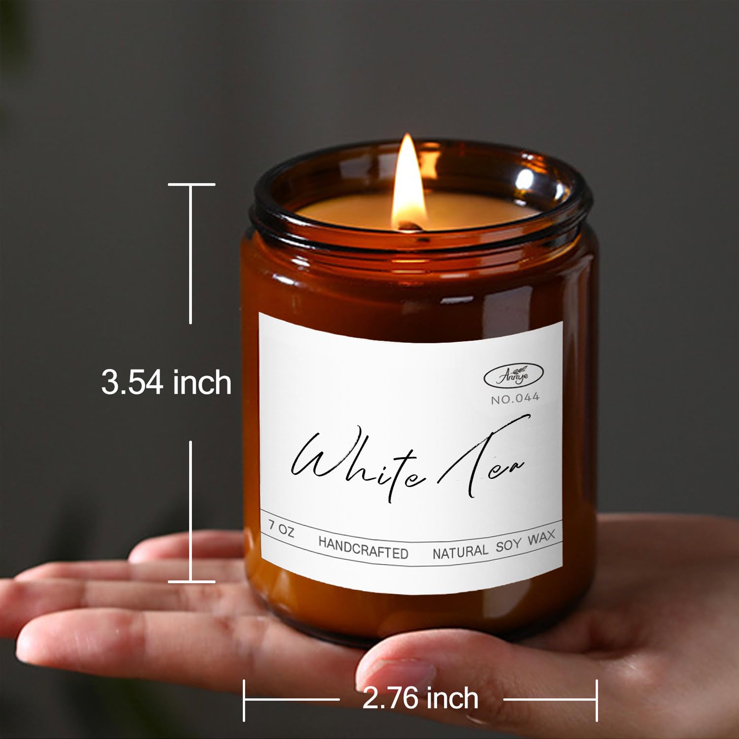 Annye White Tea Scented Candles, Organic Soy Candle for Home Scented, Hand-Poured Jar Candle AnnyeBuy Supplements Australia