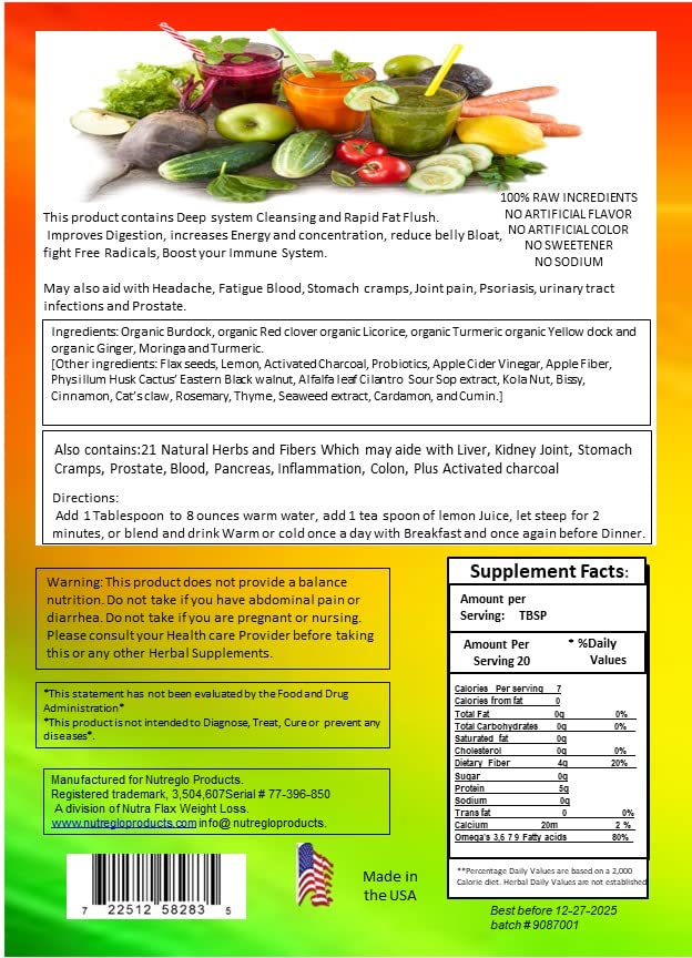 nutreglo 21 Day Rapid Detox and Fat Flush, All Natural Detox Cleanse Drink, Blood Detox NutregloBuy Supplements Australia