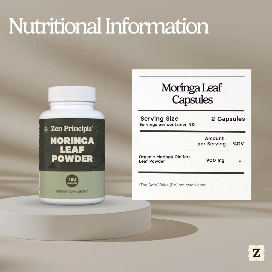 Zen Principle Organic Moringa Oleifera. Ultra-Premium. Provides an All Natural Energy Boost and Multi-Vitamin Zen PrincipleBuy Supplements Australia