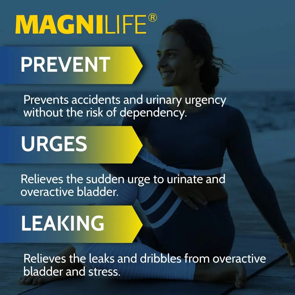MagniLife Bladder Relief Tablets (125 Ct), Fast-Dissolving Homeopathic Support for Overactive Bladder, Leaks from Sneezing, Coughing or Movement, Daily Use Formula Safe for Men & Women MagniLifeBuy Supplements Australia