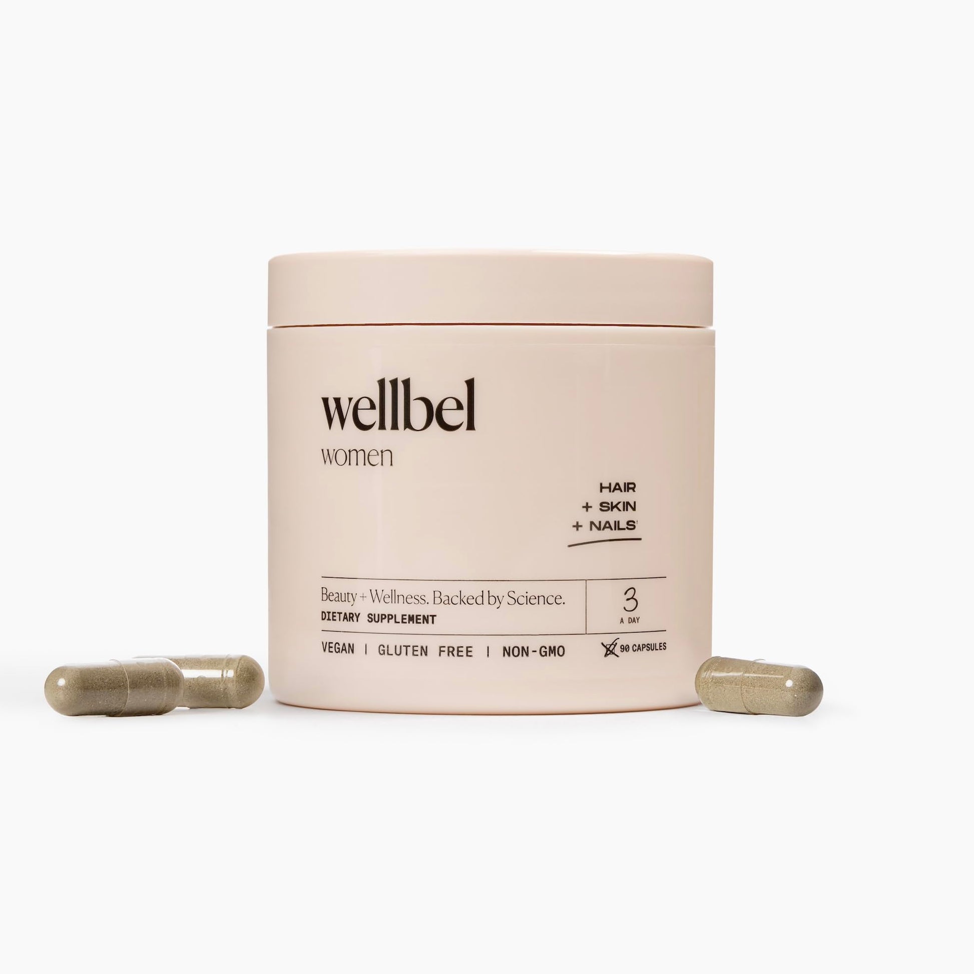 WELLBEL Women Clean Supplement for Hair, Skin, and Nails, Vegan, Gluten Free and Non GMO 90 Count WELLBELBuy Supplements Australia