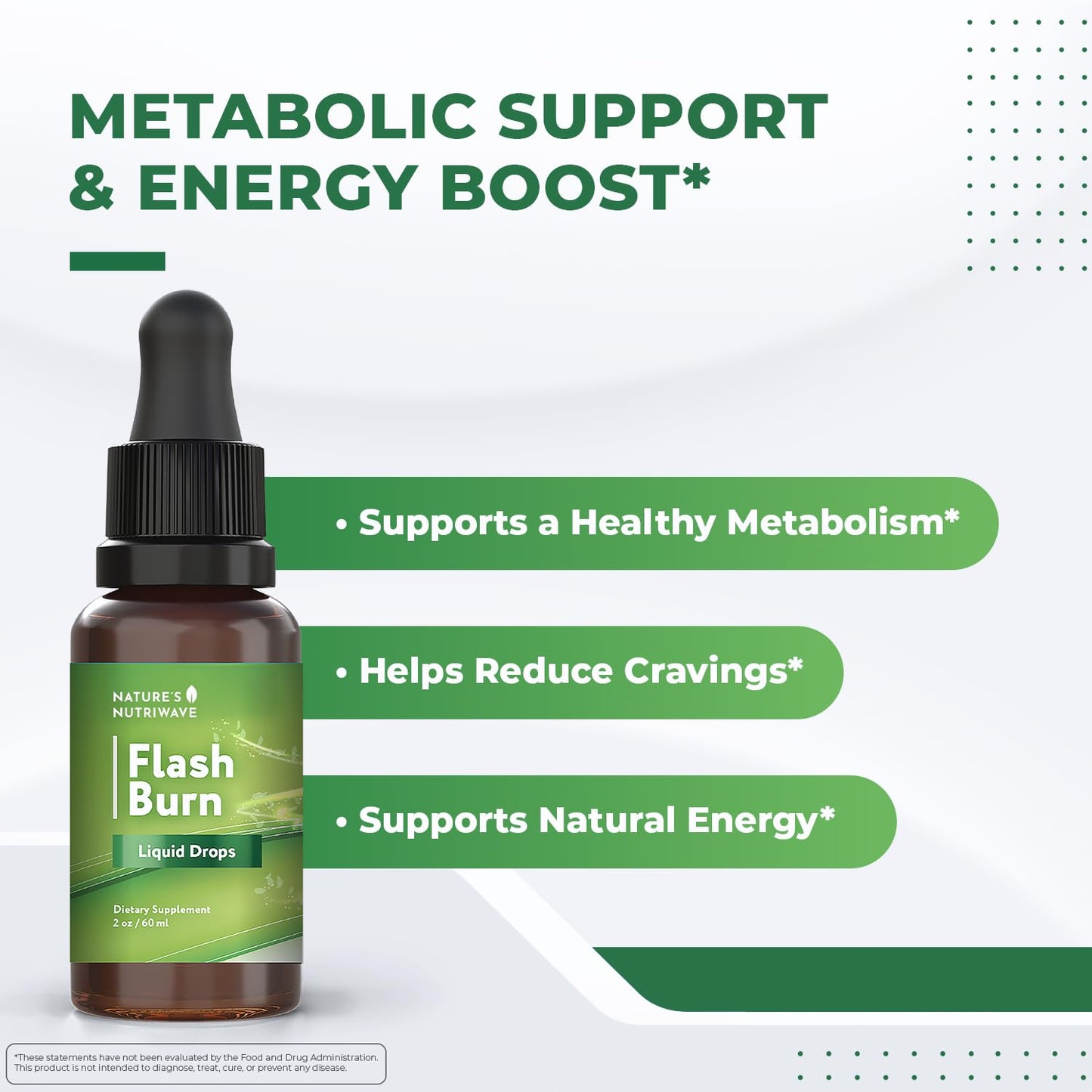 Flash Burn – Natural Plant-Based Liquid Supplement with Maca, Grape Seed, Green Tea & Ginseng – Made in USA, Non-GMO, Gluten-Free, Dairy-Free, Vegetarian - 2 Fl Oz (40 mL), 1 Month Supply Nature’s NutriWaveBuy Supplements Australia