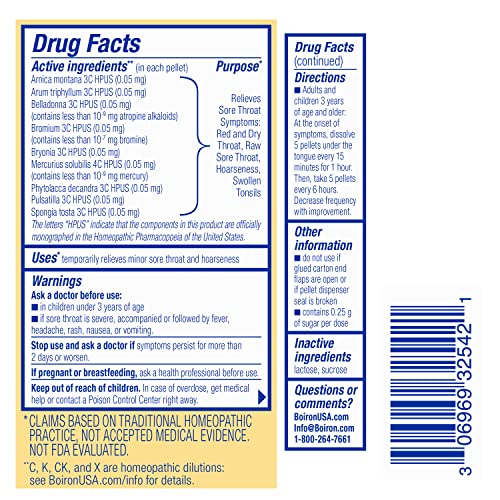 Boiron ThroatCalm On The Go for Pain Relief from Red, Dry, Scratchy, Sore Throats and Hoarseness BoironBuy Supplements Australia