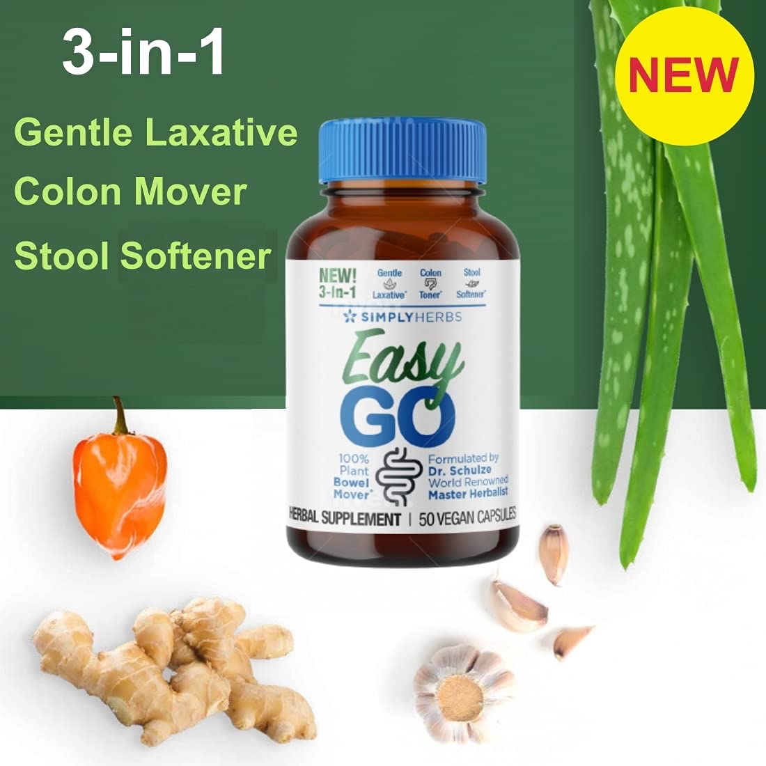 Dr. Schulze's Easy GO Bowel Mover - Formulated Gentle Laxative, Colon Toner & Stool Dr. Schulze'sBuy Supplements Australia