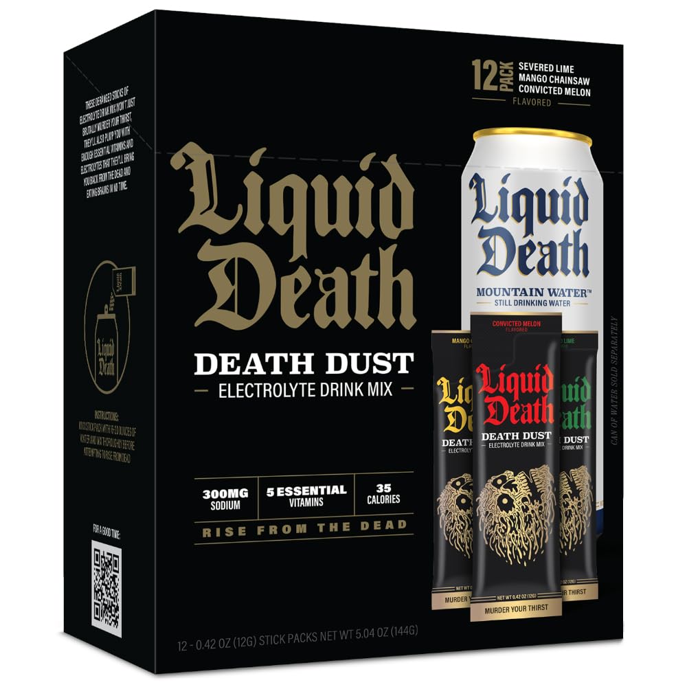 Liquid Death Electrolyte Death Dust - Hydration Powder Packets - 3 Flavors - 12-Stick Liquid DeathBuy Supplements Australia