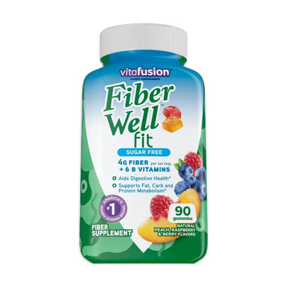 Vitafusion Fiber Well Fit Gummies, 90 Count and L’il Critters Gummy Vites Daily Gummy Multivitamin for Kids, 190 Gummies Vitafusion