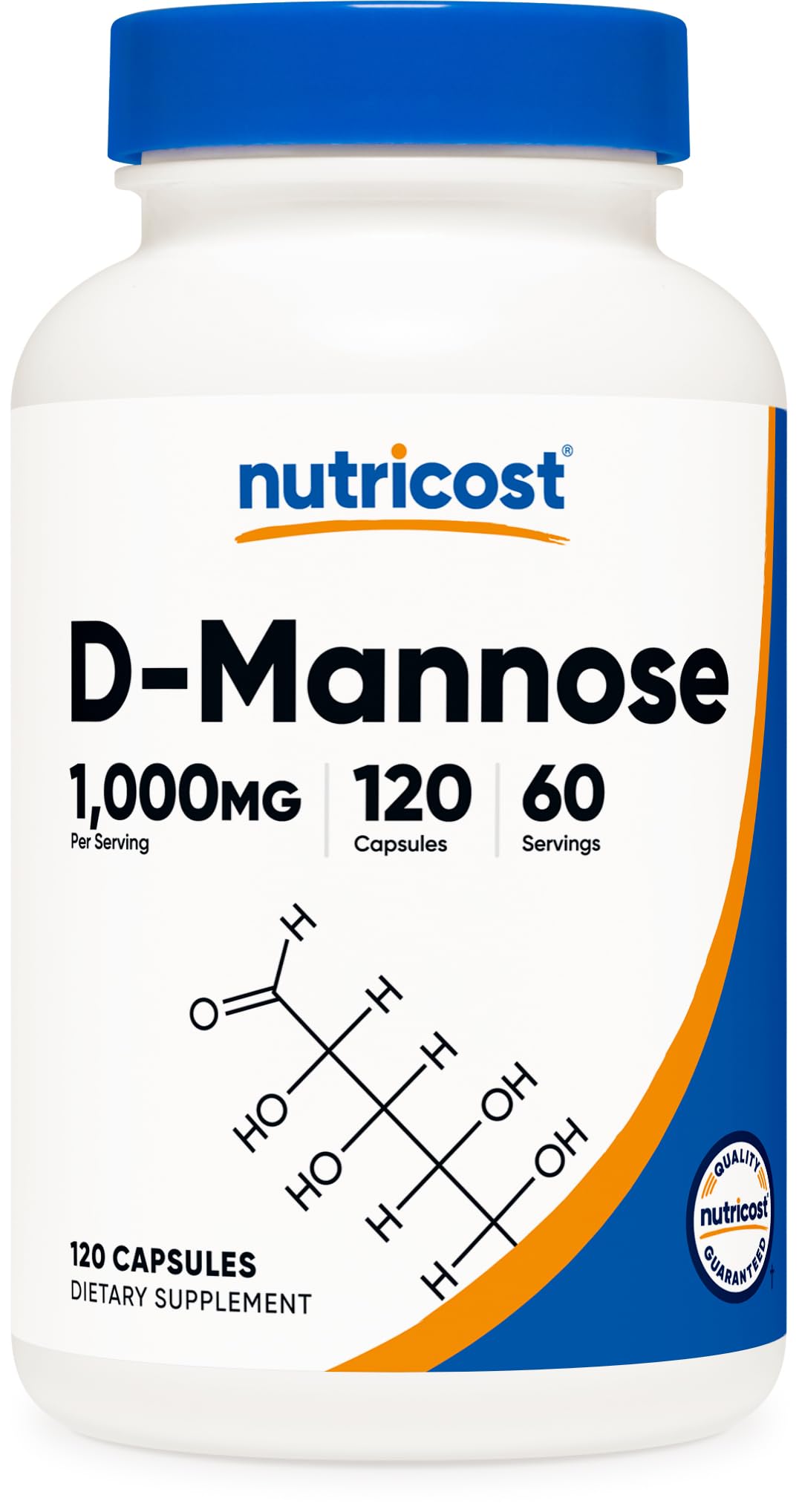 Nutricost D-Mannose 1000mg Per Serving, 120 Capsules - 500mg Per Capsule, Urinary Tract Health, Non-GMO and Gluten Free NutricostBuy Supplements Australia