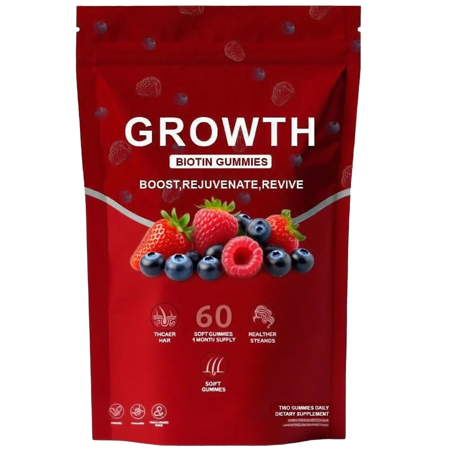 BDQBDQ Lumin Hair Growth Gummies, Infused with Biotin, Vitamins, and Botanical Extracts to Support Healthy Hair Growth and Strength BDQBDQBuy Supplements Australia