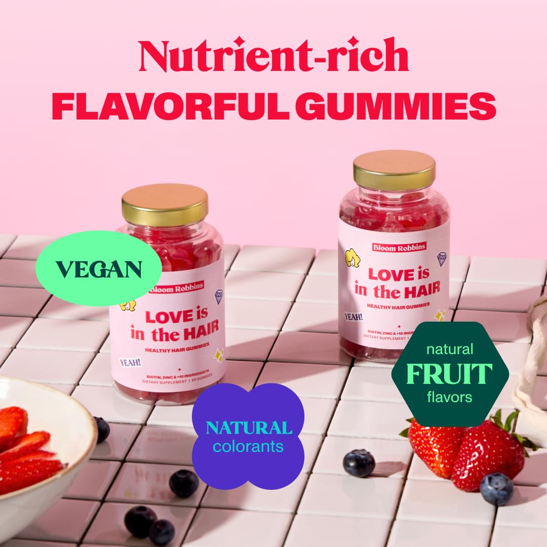 Bloom Robbins 60 Hair Gummies for Faster Hair Growth Vitamins for Women & 5000 MCG Bloom RobbinsBuy Supplements Australia