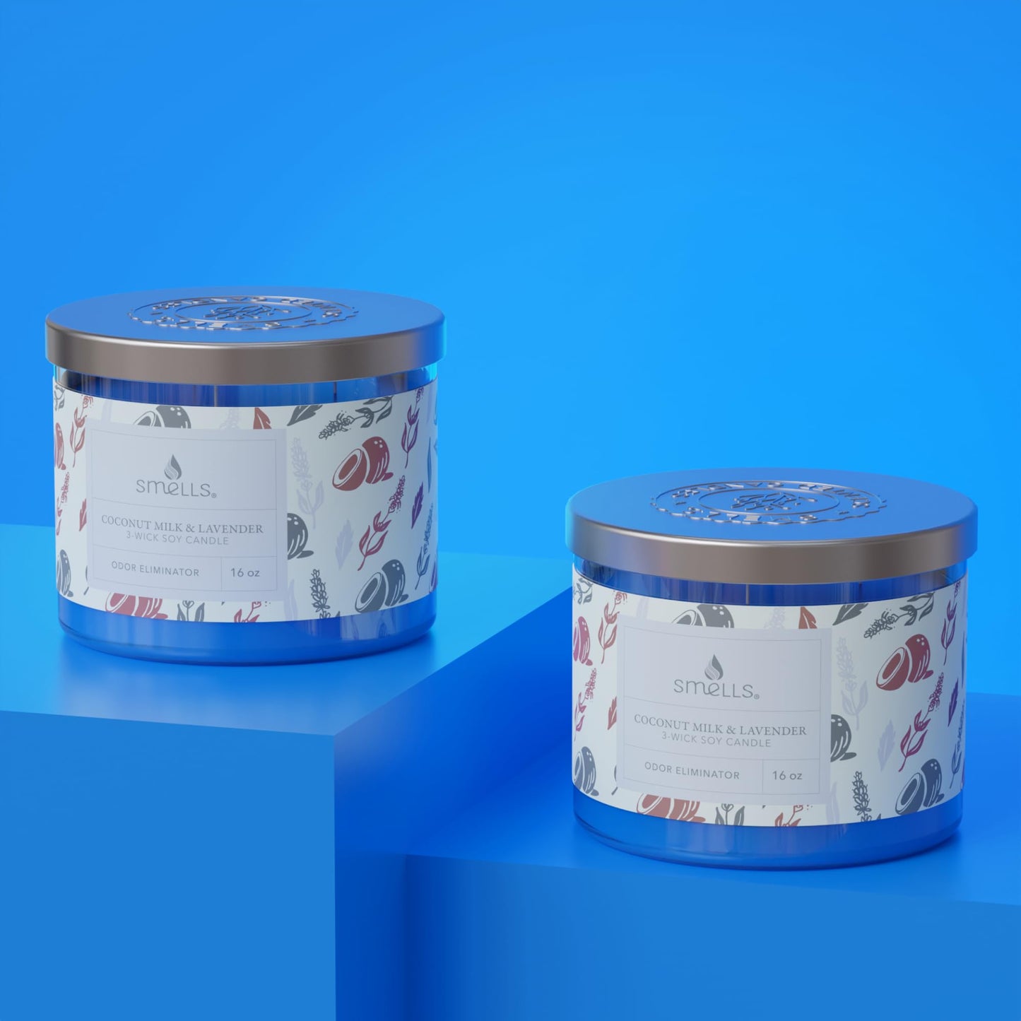 Smells - Odor Eliminator - Premium Soy Wax Jar Scented Candle 12oz. and 16oz. - 100% Cotton Single Wick SmellSBuy Supplements Australia