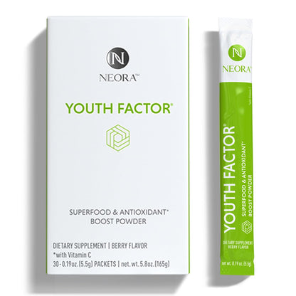 NEORA Youth Factor - Superfood Boost Powder - pH Balance, Hair Skin Nails Support, Fruits & Veggies Equivalent, Nutrient Absorption - 30 Packets NEORABuy Supplements Australia