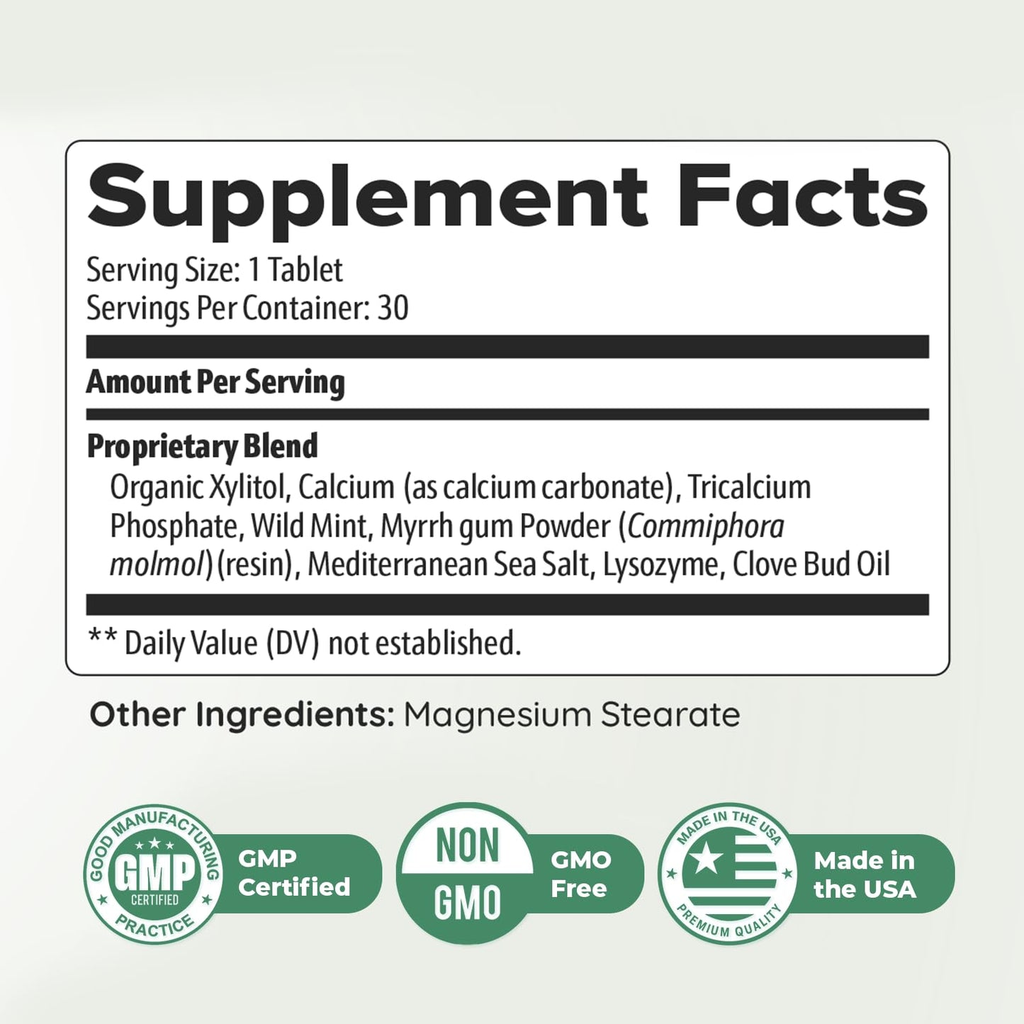 Power Bite Tablets – Mineral Complex with Calcium, Xylitol, Myrrh & Clove Oil – Natural Chewable Formula – Made in USA, Non-GMO, GMP Certified – 30 Tablets – 3 Month Supply Nature’s NutriWaveBuy Supplements Australia