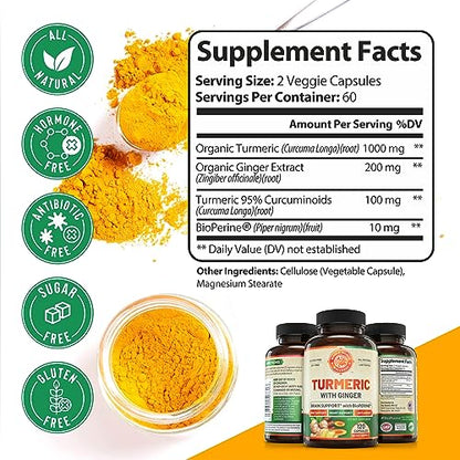 Organic Turmeric Curcumin with Ginger and Black Pepper for Max Absorption WHOLE WORLD WELLNESSBuy Supplements Australia