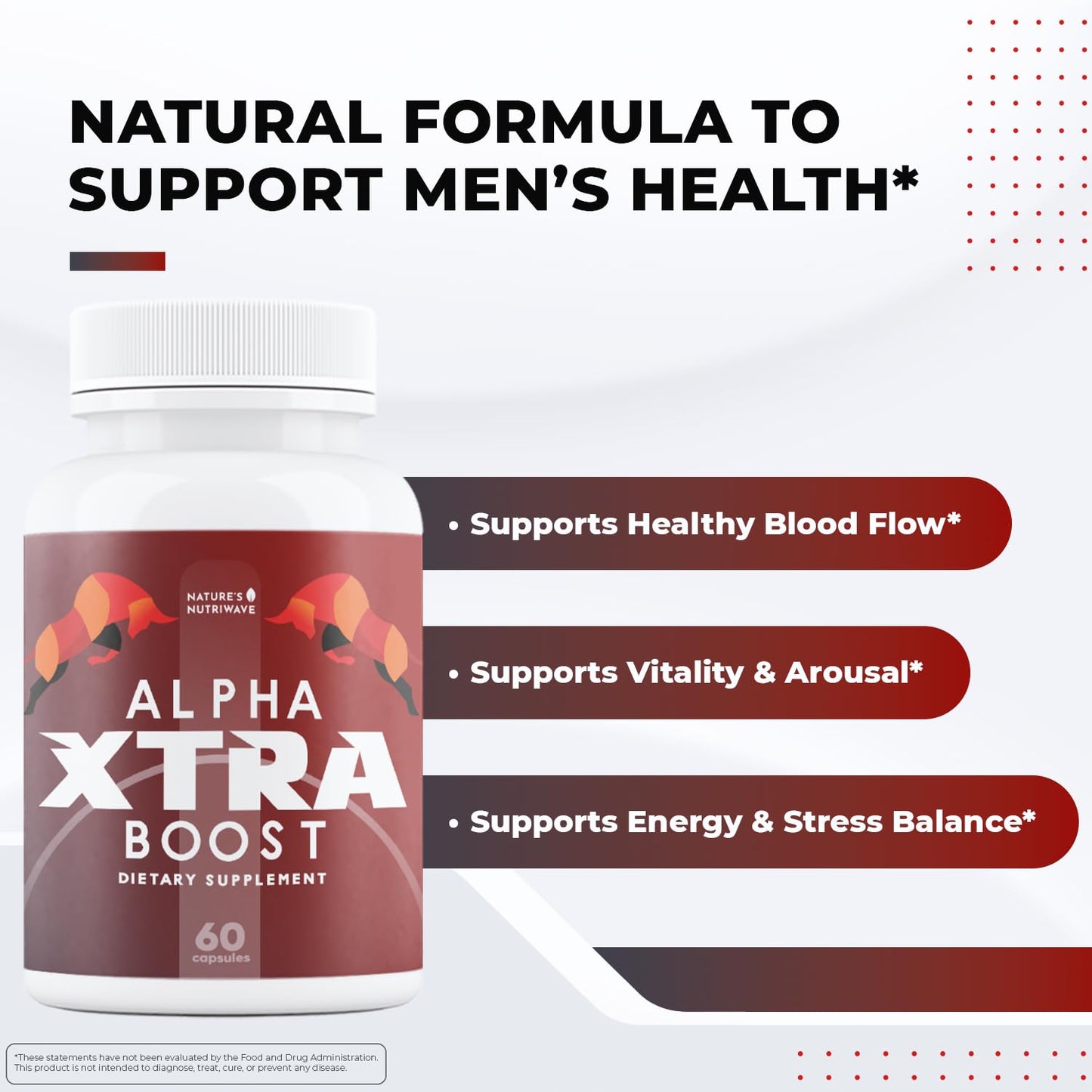 Nature’s NutriWave Alpha XtraBoost Capsules – Natural Men’s Supplement with Saw Palmetto, Fenugreek, L-Tyrosine & Herbal Blend, Made in USA – 60 Caps, 1 Month Supply Nature’s NutriWaveBuy Supplements Australia