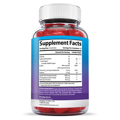 Justified Laboratories Keto Blast Gummies 1000MG ACV with Pomegranate Juice Beet Root Justified LaboratoriesBuy Supplements Australia
