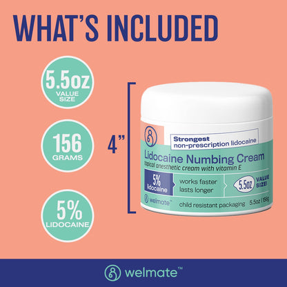 WELMATE | 5% Lidocaine | Numbing Cream Maximum Strength | Topical Anesthetic WELMATEBuy Supplements Australia