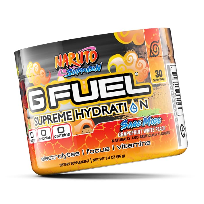 G Fuel Naruto Sage Mode Electrolytes Powder, Water Mix for Hydration, Energy and Focus G fuelBuy Supplements Australia