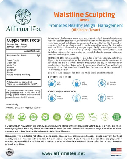 AffirmaTea Waistline Sculpting Detox | for Optimal Weight Loss & Fat Metabolism Balance AffirmaTeaBuy Supplements Australia