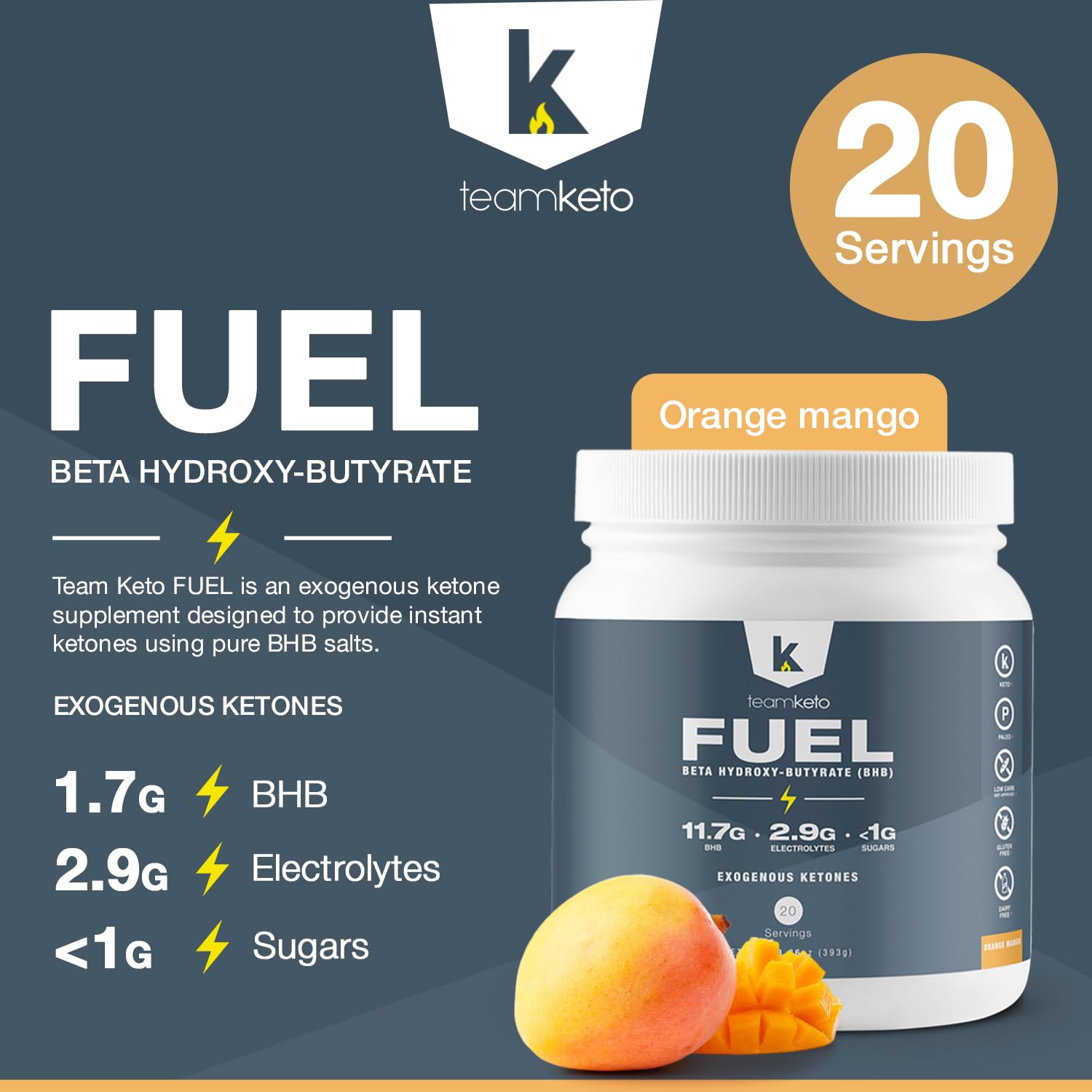 TeamKeto exogenous Ketones Powder, Pure Keto BHB Salts | Dairy & Gluten Free-Best Keto TeamKetoBuy Supplements Australia