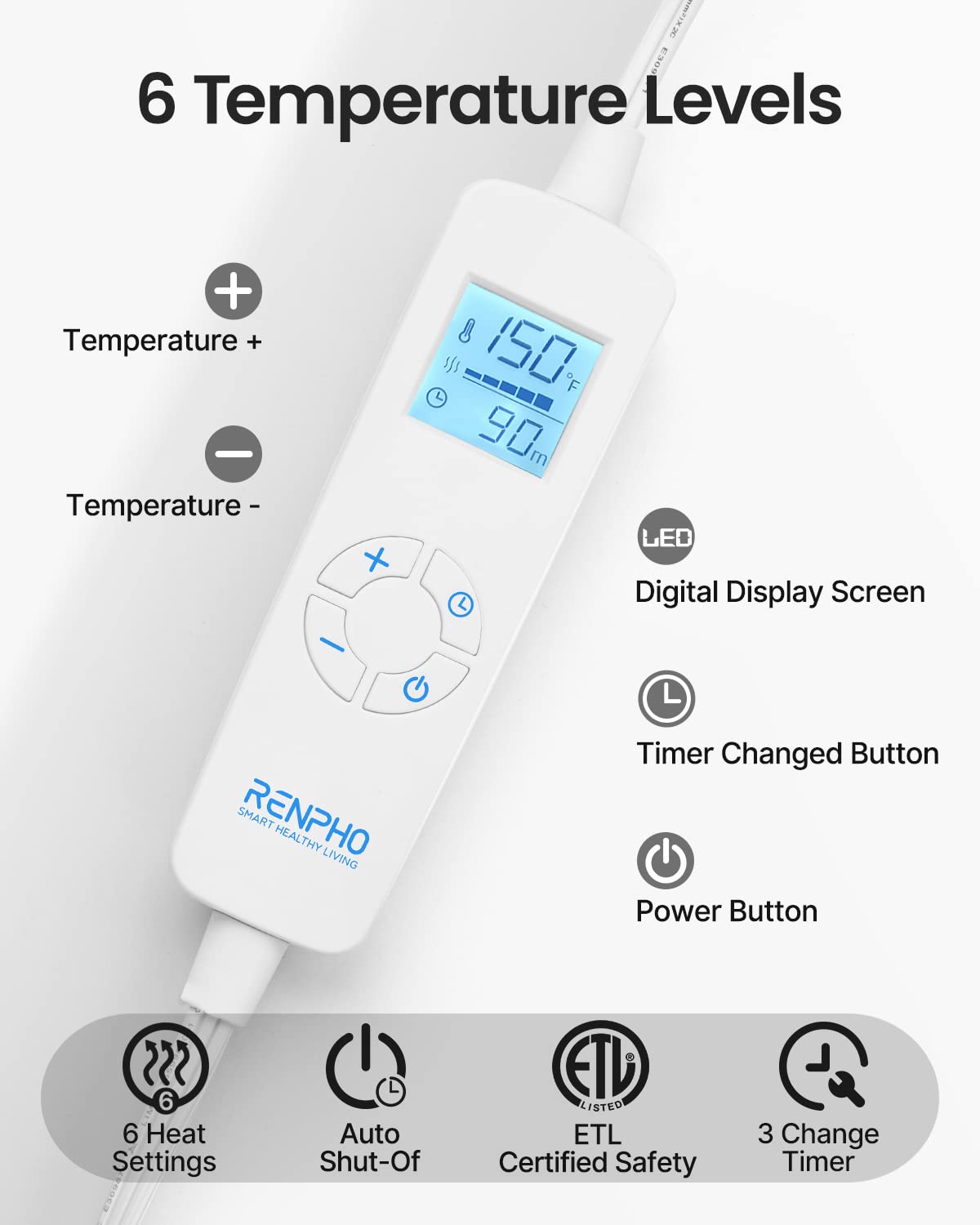 RENPHO Weighted Heating Pad for Back Pain Relief, FSA HSA Eligible, Electric Heat Pads RENPHOBuy Supplements Australia