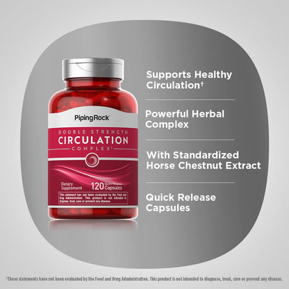 Piping Rock Circulation Supplement | 120 Capsules | Double Strength Complex | Non-GMO, Gluten Free Piping RockBuy Supplements Australia