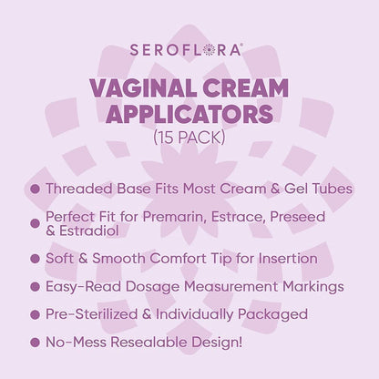 Seroflora Disposable Plastic Vaginal Applicators - Threaded End to Fit OTC Gels, Lubes or Creams Products SEROVERABuy Supplements Australia