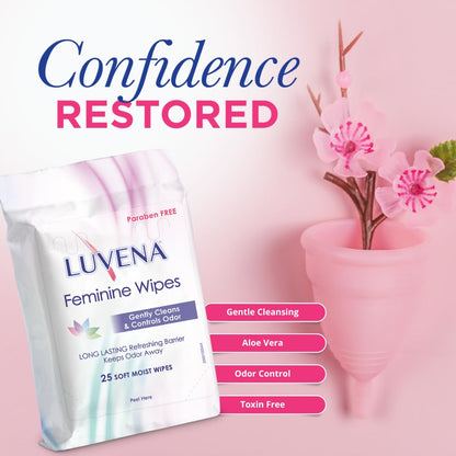 Luvena Feminine Wipes - Soft Wet Wipes for Women - Refresh & Resist Odor - Gynecologist Tested LUVENABuy Supplements Australia