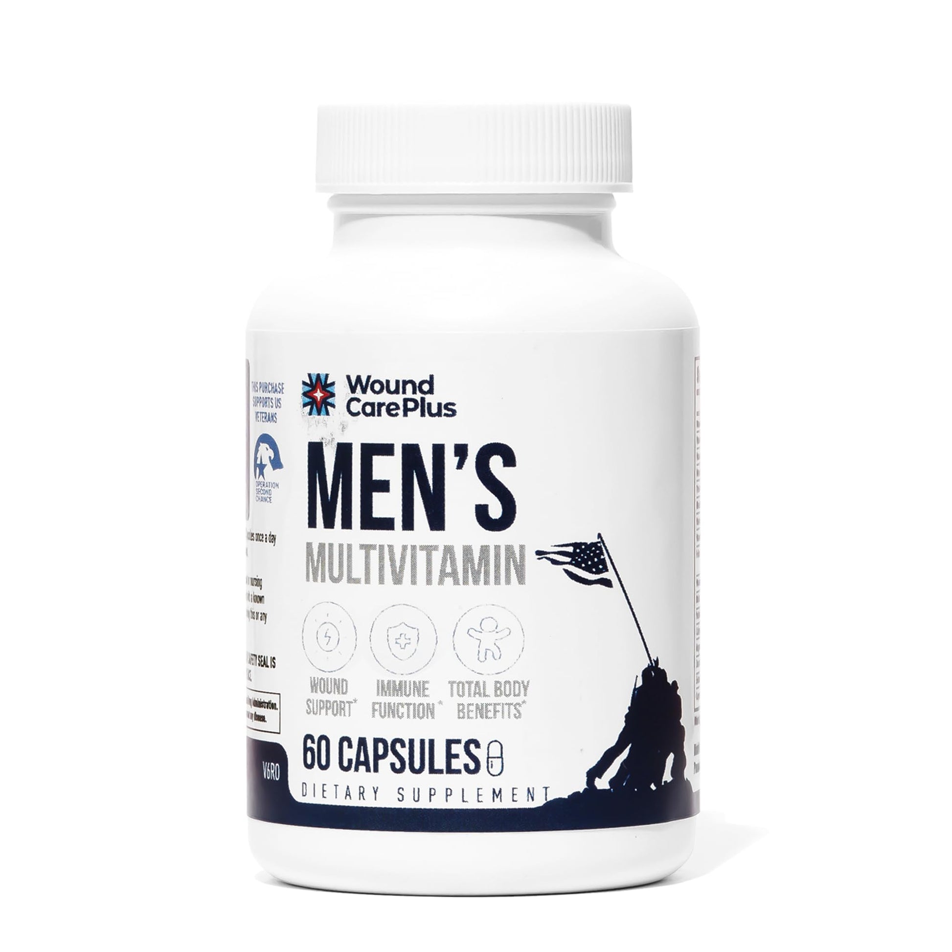 Wound Care Plus Men's Multivitamin – Comprehensive Vitamin & Mineral Blend with Vitamins A, B, C, D, E, Zinc – Supports Immune Health, Energy & Skin Wellness – 60 Capsules – Non-GMO, Gluten-Free WOUND CAREPLUSBuy Supplements Australia