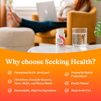 Seeking Health Hydroxo B12 with Folinic Acid - Supplement with Non-Methylated Form of Folate - Vitamin B12 Complex
