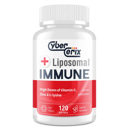 CyberCerix Advanced Liposomal Immune Supplement, Complex with L-Lysine 1,500mg, Vitamins, Minerals & Herbal Extracts, Comprehensive Daily Wellness Blend for Men & Women - 120 Capsules CyberCerixBuy Supplements Australia