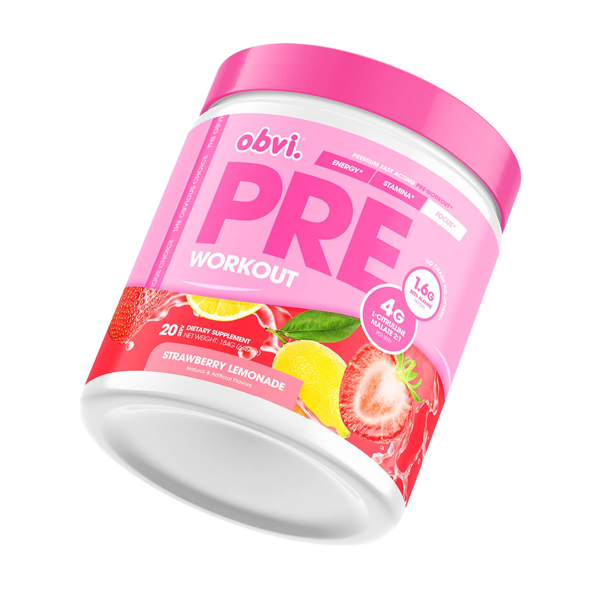 Obvi Pre Workout for Women, Preworkout, Designed for Energy, Stamina and Focus
