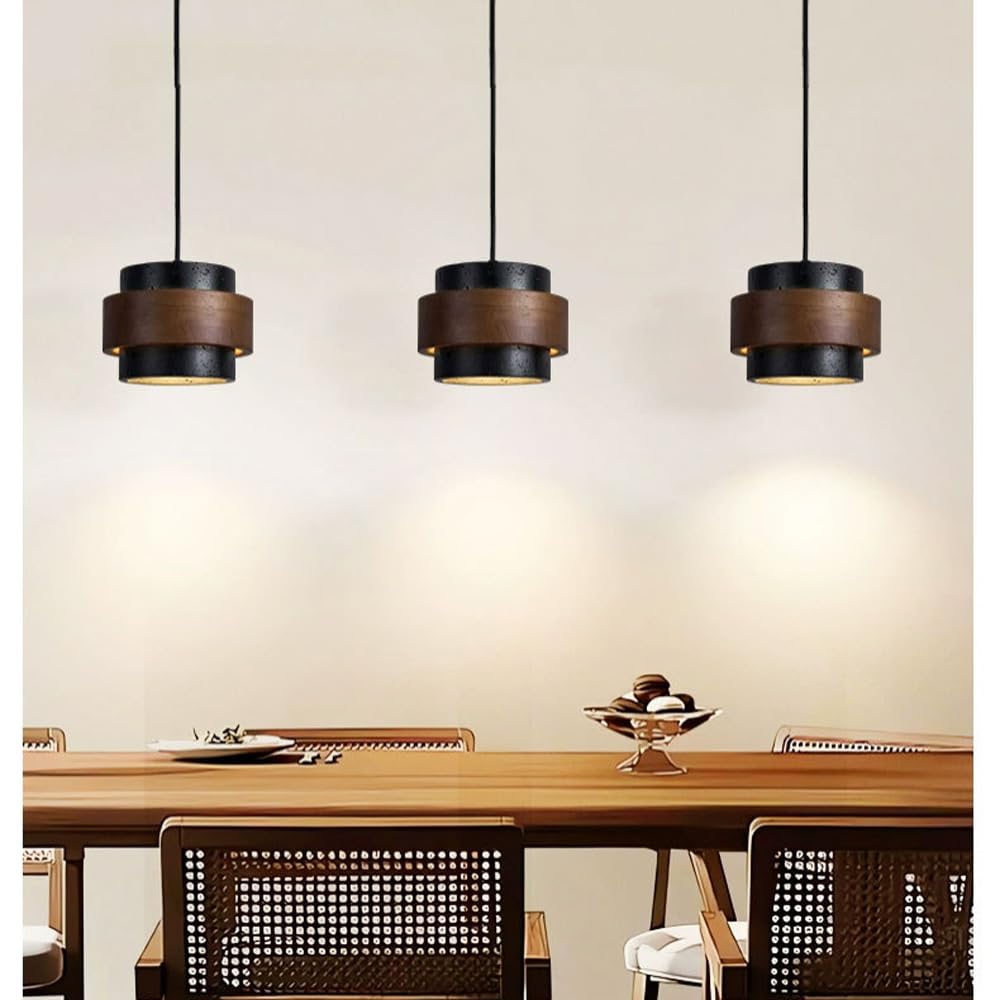 JIANGXMF Nordic Natural Travertine Pendant Light Wabi-sabi Stone Chandelier Retro Industry Hanging Ceiling Lamp for Bedroom Bedside Study Dining Table Lighting (Black) JIANGXMFBuy Supplements Australia
